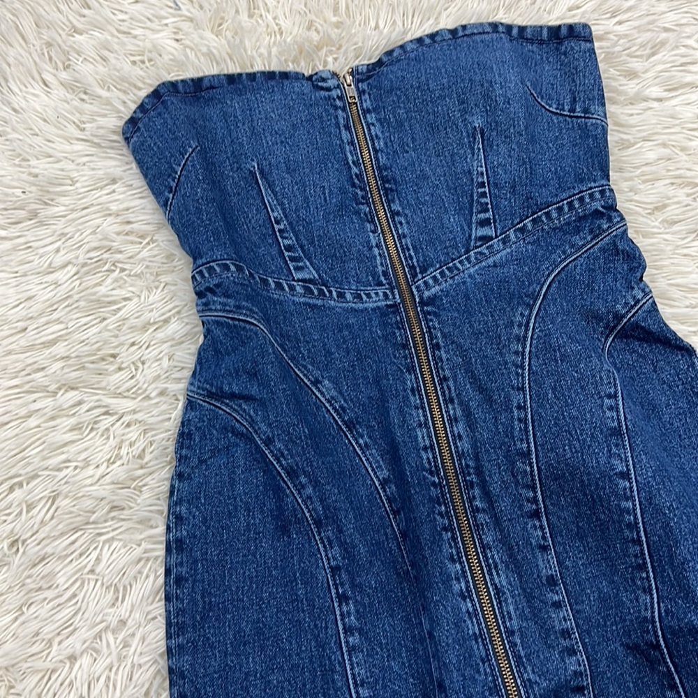 GRLFRND Isabella Strapless in Out of Sight Denim Dress - Picture 6 of 7